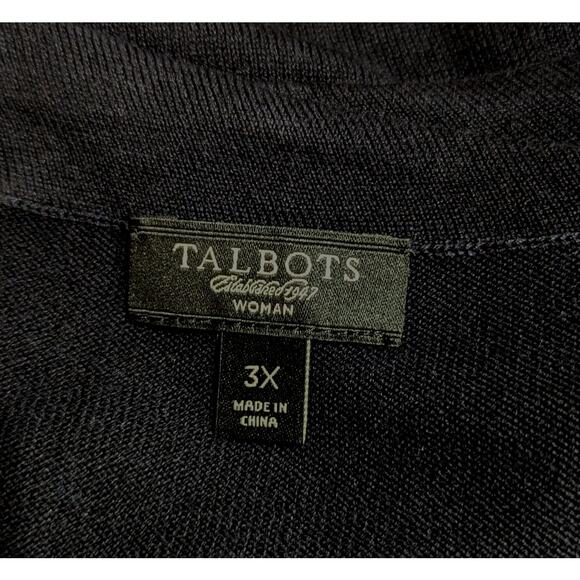 Talbots Womens Cardigan Sz3X Pre0wned VGUC Meas Pima cotton/spandex open front - Picture 2 of 6